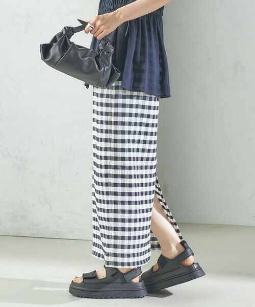 SHIPS / シップス ロング・マキシ丈スカート | 〈手洗い可能〉ギンガム チェック タイト スカート | 詳細8