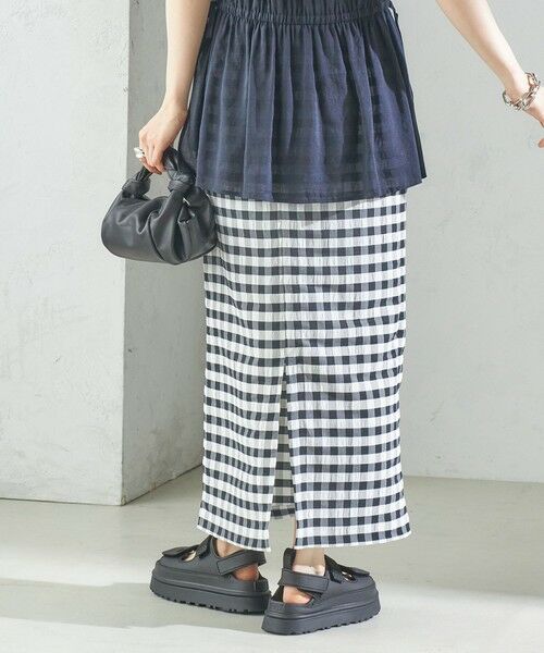 SHIPS / シップス ロング・マキシ丈スカート | 〈手洗い可能〉ギンガム チェック タイト スカート | 詳細9