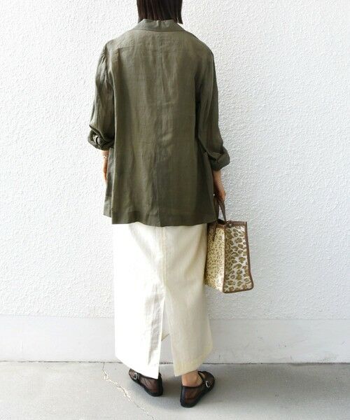 SHIPS / シップス ロング・マキシ丈スカート | 〈手洗い可能〉シアー シャイニー ウエスト ゴム ギャザー スカート | 詳細3