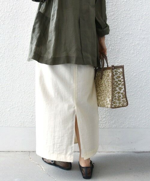 SHIPS / シップス ロング・マキシ丈スカート | 〈手洗い可能〉シアー シャイニー ウエスト ゴム ギャザー スカート | 詳細6