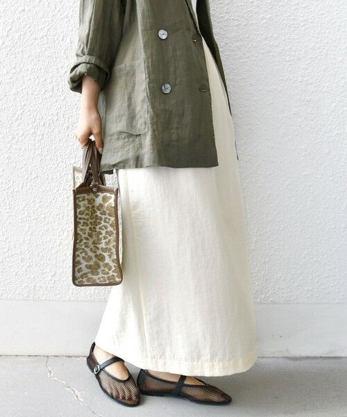 SHIPS / シップス ロング・マキシ丈スカート | 〈手洗い可能〉シアー シャイニー ウエスト ゴム ギャザー スカート | 詳細7