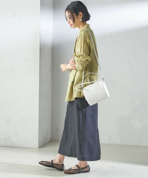 SHIPS / シップス ロング・マキシ丈スカート | 〈手洗い可能〉シアー シャイニー ウエスト ゴム ギャザー スカート | 詳細22