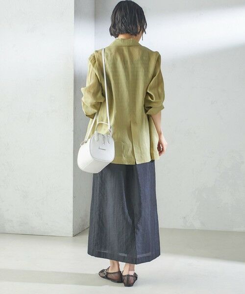 SHIPS / シップス ロング・マキシ丈スカート | 〈手洗い可能〉シアー シャイニー ウエスト ゴム ギャザー スカート | 詳細23