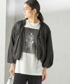 SHIPS / シップス ブルゾン | 〈手洗い可能〉バック ギャザー リネン ジップ ブルゾン