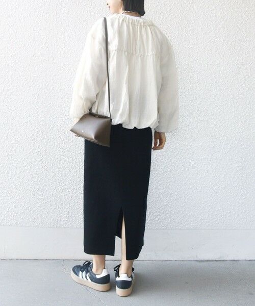 SHIPS / シップス ブルゾン | 〈手洗い可能〉バック ギャザー リネン ジップ ブルゾン | 詳細14