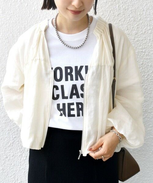 SHIPS / シップス ブルゾン | 〈手洗い可能〉バック ギャザー リネン ジップ ブルゾン | 詳細16