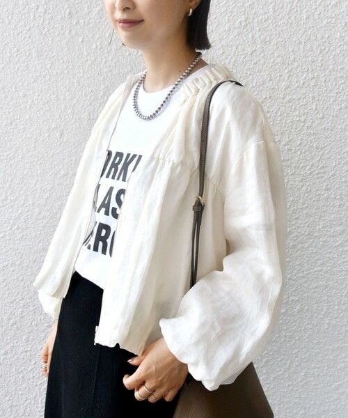 SHIPS / シップス ブルゾン | 〈手洗い可能〉バック ギャザー リネン ジップ ブルゾン | 詳細17