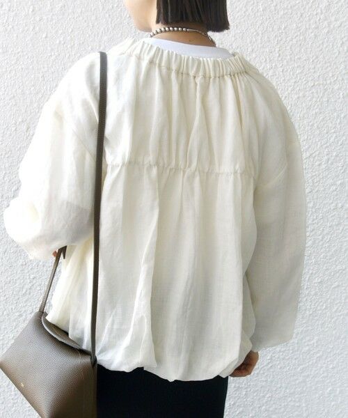 SHIPS / シップス ブルゾン | 〈手洗い可能〉バック ギャザー リネン ジップ ブルゾン | 詳細18