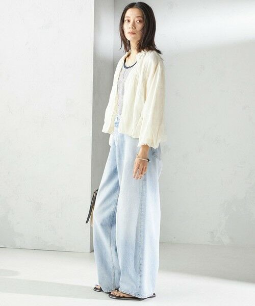 SHIPS / シップス ブルゾン | 〈手洗い可能〉バック ギャザー リネン ジップ ブルゾン | 詳細2