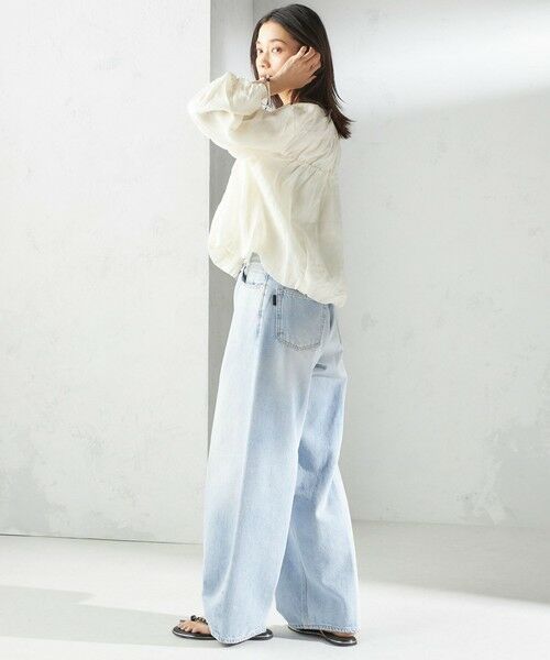 SHIPS / シップス ブルゾン | 〈手洗い可能〉バック ギャザー リネン ジップ ブルゾン | 詳細3