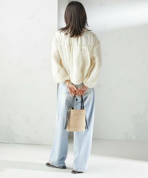 SHIPS / シップス ブルゾン | 〈手洗い可能〉バック ギャザー リネン ジップ ブルゾン | 詳細4