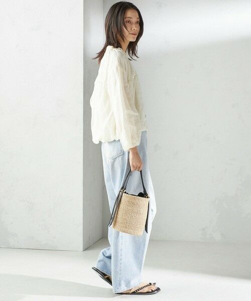 SHIPS / シップス ブルゾン | 〈手洗い可能〉バック ギャザー リネン ジップ ブルゾン | 詳細5