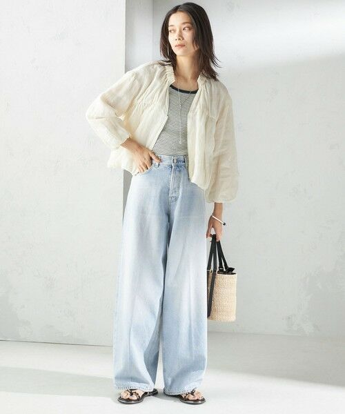 SHIPS / シップス ブルゾン | 〈手洗い可能〉バック ギャザー リネン ジップ ブルゾン | 詳細6