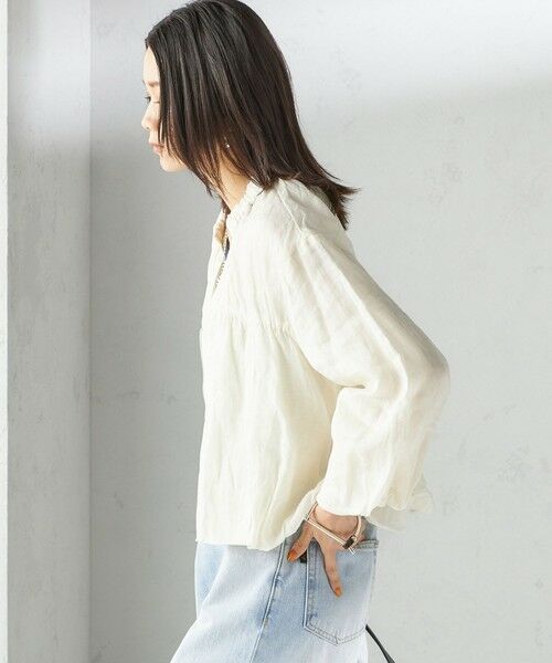 SHIPS / シップス ブルゾン | 〈手洗い可能〉バック ギャザー リネン ジップ ブルゾン | 詳細9