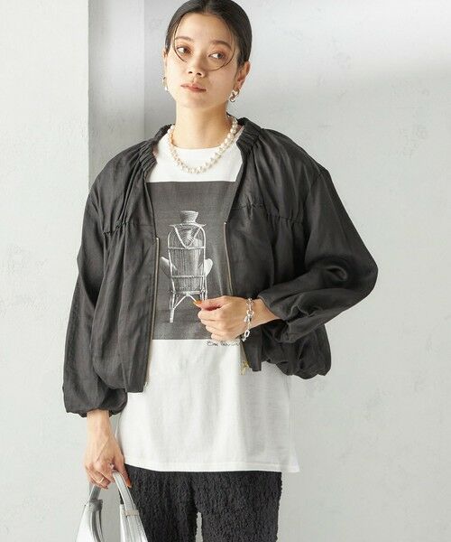 SHIPS / シップス ブルゾン | 〈手洗い可能〉バック ギャザー リネン ジップ ブルゾン | 詳細28