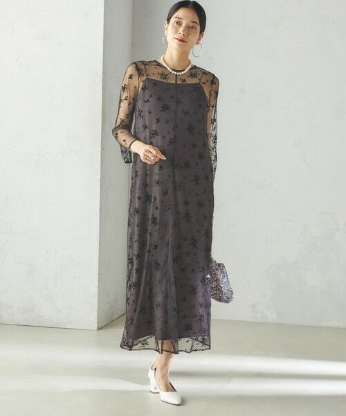 結婚式・パーティ〉kaene:フロッキー レース × サテン 2WAY