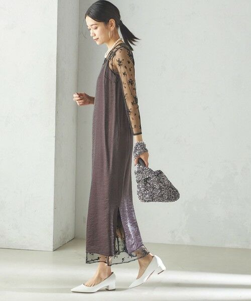 結婚式・パーティ〉kaene:フロッキー レース × サテン 2WAY