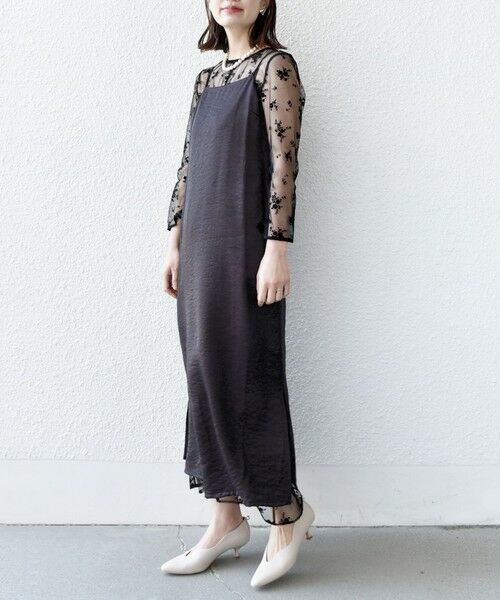 結婚式・パーティ〉kaene:フロッキー レース × サテン 2WAY