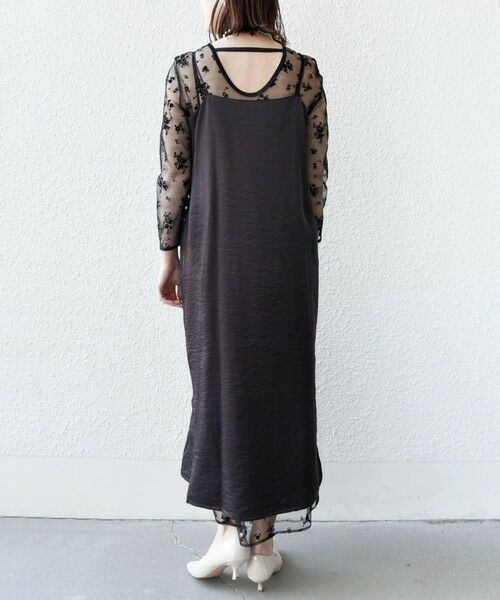 SHIPS / シップス ドレス | kaene:フロッキー レース × サテン 2WAY ワンピース（セレモニー対応可） | 詳細19