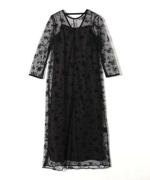 SHIPS / シップス ドレス | kaene:フロッキー レース × サテン 2WAY ワンピース（セレモニー対応可） | 詳細21