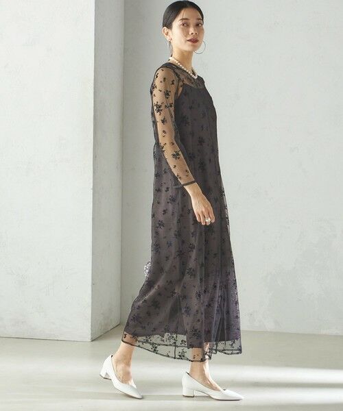 結婚式・パーティ〉kaene:フロッキー レース × サテン 2WAY