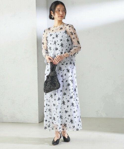 結婚式・パーティ〉kaene:フロッキー レース × サテン 2WAY