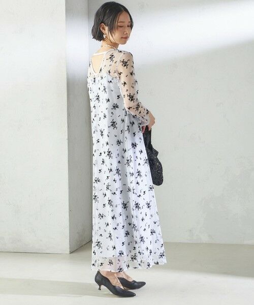 SHIPS / シップス ドレス | kaene:フロッキー レース × サテン 2WAY ワンピース（セレモニー対応可） | 詳細26