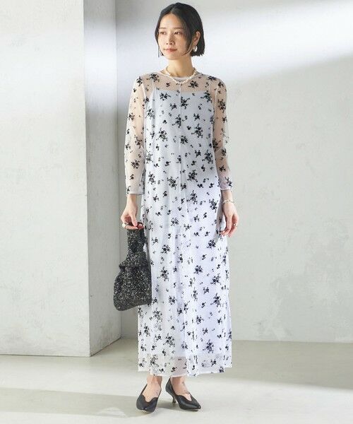 結婚式・パーティ〉kaene:フロッキー レース × サテン 2WAY 結婚式・パーティ〉kaene:フロッキー レース × サテン 2WAY
