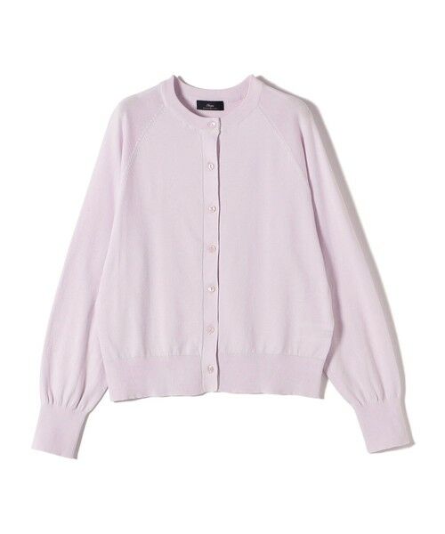 SHIPS for women/シップスウィメン SHIPS Primary Navy Label:SUVIN クルーネック カーディガン ライラック 36 SHIPS for women/シップスウィメン SHIPS Primary Navy Label:SUVIN クルーネック カーディガン ライラック 36
