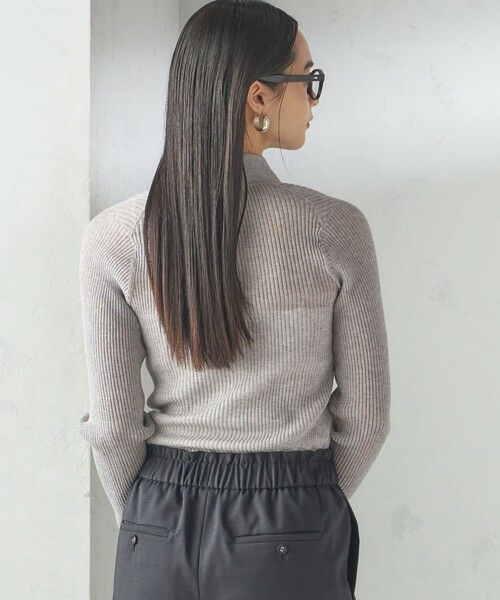 SHIPS / シップス ニット・セーター | 《予約》〈手洗い可能〉シアー リブ 長袖 ポロ ニット | 詳細10