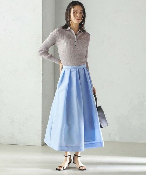 SHIPS / シップス ニット・セーター | 《予約》〈手洗い可能〉シアー リブ 長袖 ポロ ニット | 詳細20