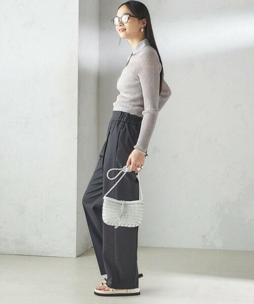 SHIPS / シップス ニット・セーター | 《予約》〈手洗い可能〉シアー リブ 長袖 ポロ ニット | 詳細3