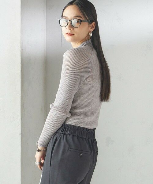 SHIPS / シップス ニット・セーター | 《予約》〈手洗い可能〉シアー リブ 長袖 ポロ ニット | 詳細9