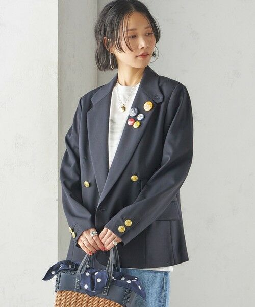 beautiful people テーラードジャケット ネイビー 34 上品