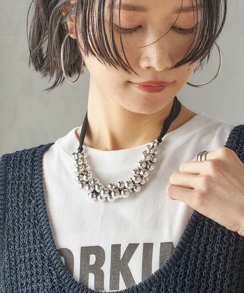 SHIPS / シップス ネックレス・ペンダント・チョーカー | in mood:リボン ニット ボール ネックレス | 詳細1