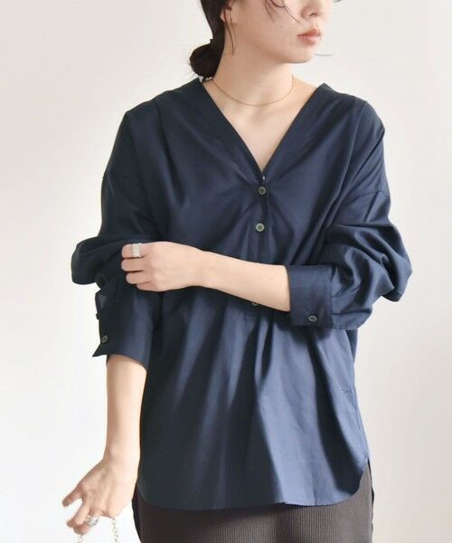 SHIPS / シップス シャツ・ブラウス | quaranciel:〈手洗い可能〉Vネック バック ギャザー ブラウス | 詳細20