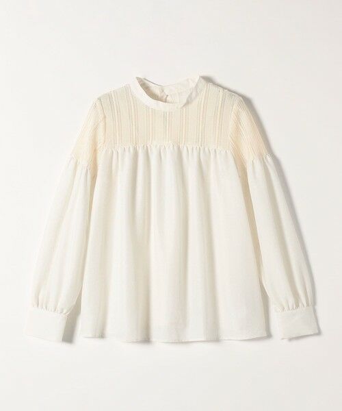 SHIPS / シップス シャツ・ブラウス | 《一部追加予約》quaranciel:〈手洗い可能〉ラッセル レース フィブリル ブラウス | 詳細8