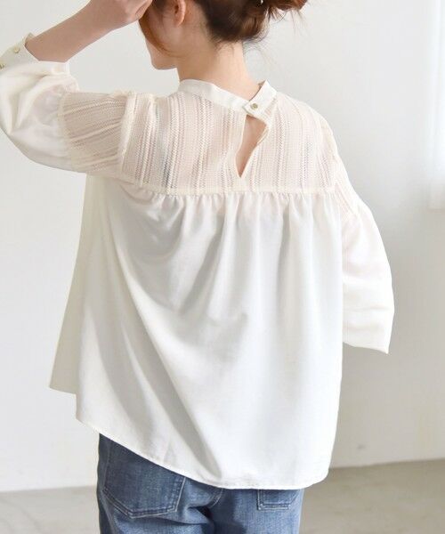 SHIPS / シップス シャツ・ブラウス | quaranciel:〈手洗い可能〉ラッセル レース フィブリル ブラウス | 詳細5