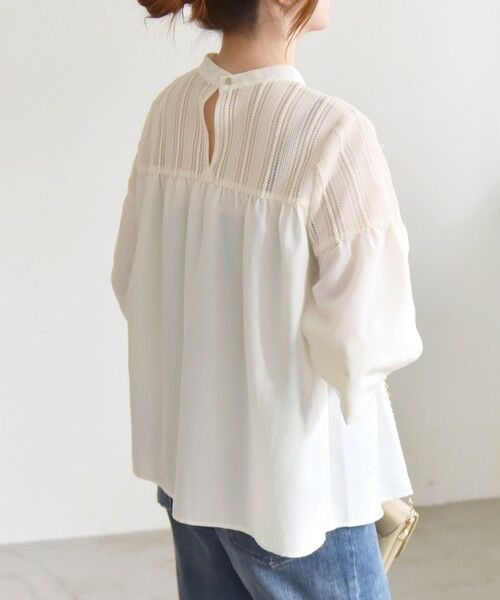 SHIPS / シップス シャツ・ブラウス | quaranciel:〈手洗い可能〉ラッセル レース フィブリル ブラウス | 詳細6