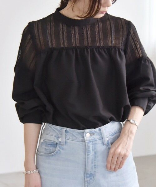 SHIPS / シップス シャツ・ブラウス | quaranciel:〈手洗い可能〉ラッセル レース フィブリル ブラウス | 詳細14