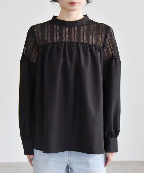 SHIPS / シップス シャツ・ブラウス | quaranciel:〈手洗い可能〉ラッセル レース フィブリル ブラウス | 詳細25