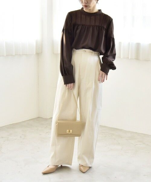 SHIPS / シップス シャツ・ブラウス | 《一部追加予約》quaranciel:〈手洗い可能〉ラッセル レース フィブリル ブラウス | 詳細29