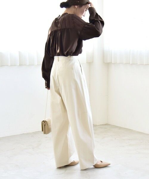 SHIPS / シップス シャツ・ブラウス | 《一部追加予約》quaranciel:〈手洗い可能〉ラッセル レース フィブリル ブラウス | 詳細30