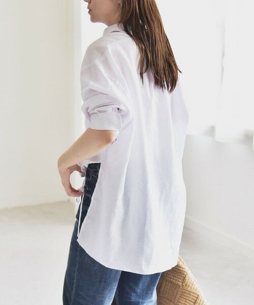 SHIPS / シップス シャツ・ブラウス | quaranciel:〈洗濯機可能〉リネン ミックス フロントギャザー スキッパー シャツ | 詳細3