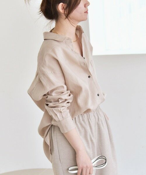 SHIPS / シップス シャツ・ブラウス | quaranciel:〈洗濯機可能〉リネン ミックス レギュラーカラー ポケット オーバー シャツ | 詳細12