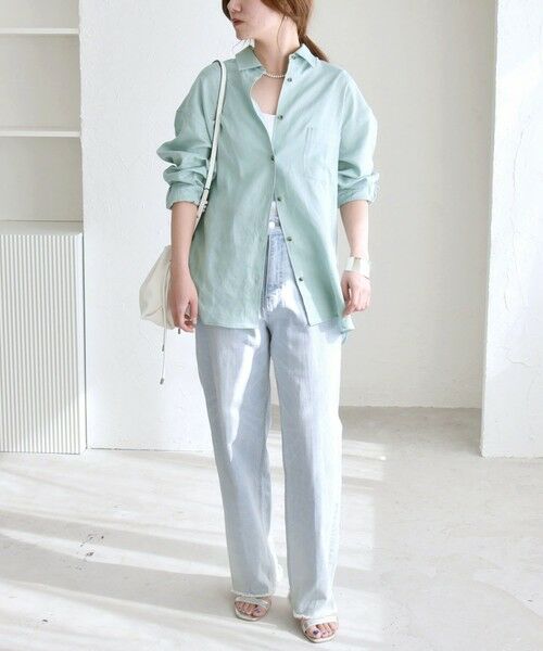 SHIPS / シップス シャツ・ブラウス | quaranciel:〈洗濯機可能〉リネン ミックス レギュラーカラー ポケット オーバー シャツ | 詳細30