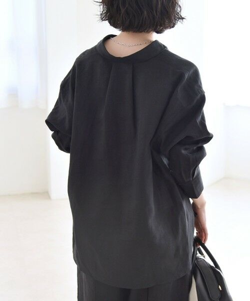 SHIPS / シップス シャツ・ブラウス | quaranciel :〈洗濯機可能〉ラミー ギャザー スキッパー プルオーバー シャツ | 詳細10