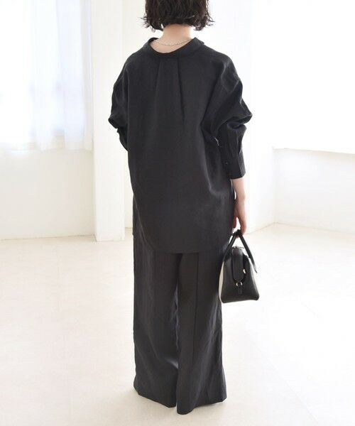 SHIPS / シップス シャツ・ブラウス | quaranciel :〈洗濯機可能〉ラミー ギャザー スキッパー プルオーバー シャツ | 詳細2