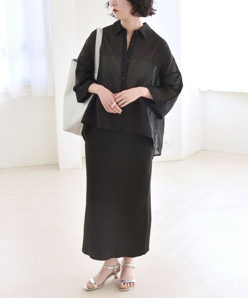 SHIPS / シップス シャツ・ブラウス | quaranciel:〈手洗い可能〉シアー ストライプ ボーダー ビッグ シャツ | 詳細10