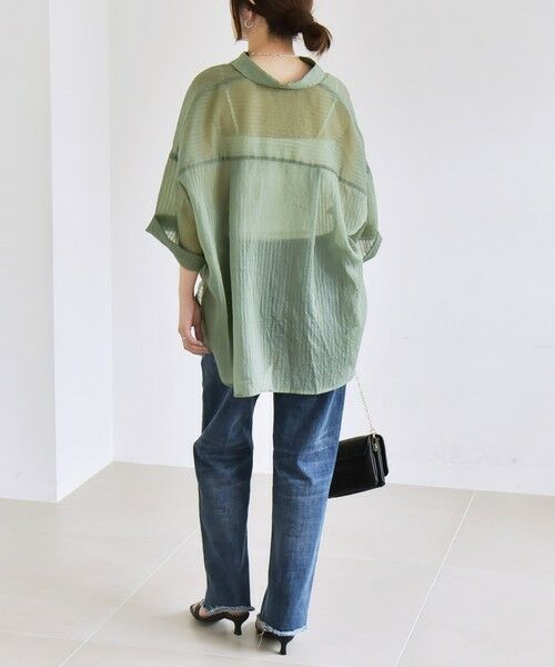 SHIPS / シップス シャツ・ブラウス | quaranciel:〈手洗い可能〉シアー ストライプ ボーダー ビッグ シャツ | 詳細26